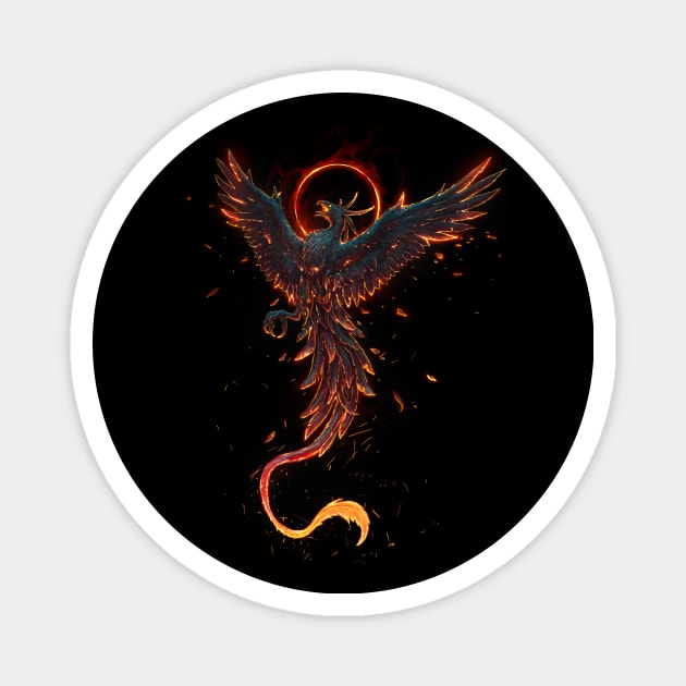 Black Phoenix Magnet by chriskar